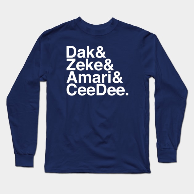 Dak & Zeke & Amari & CeeDee Long Sleeve T-Shirt by Carl Cordes